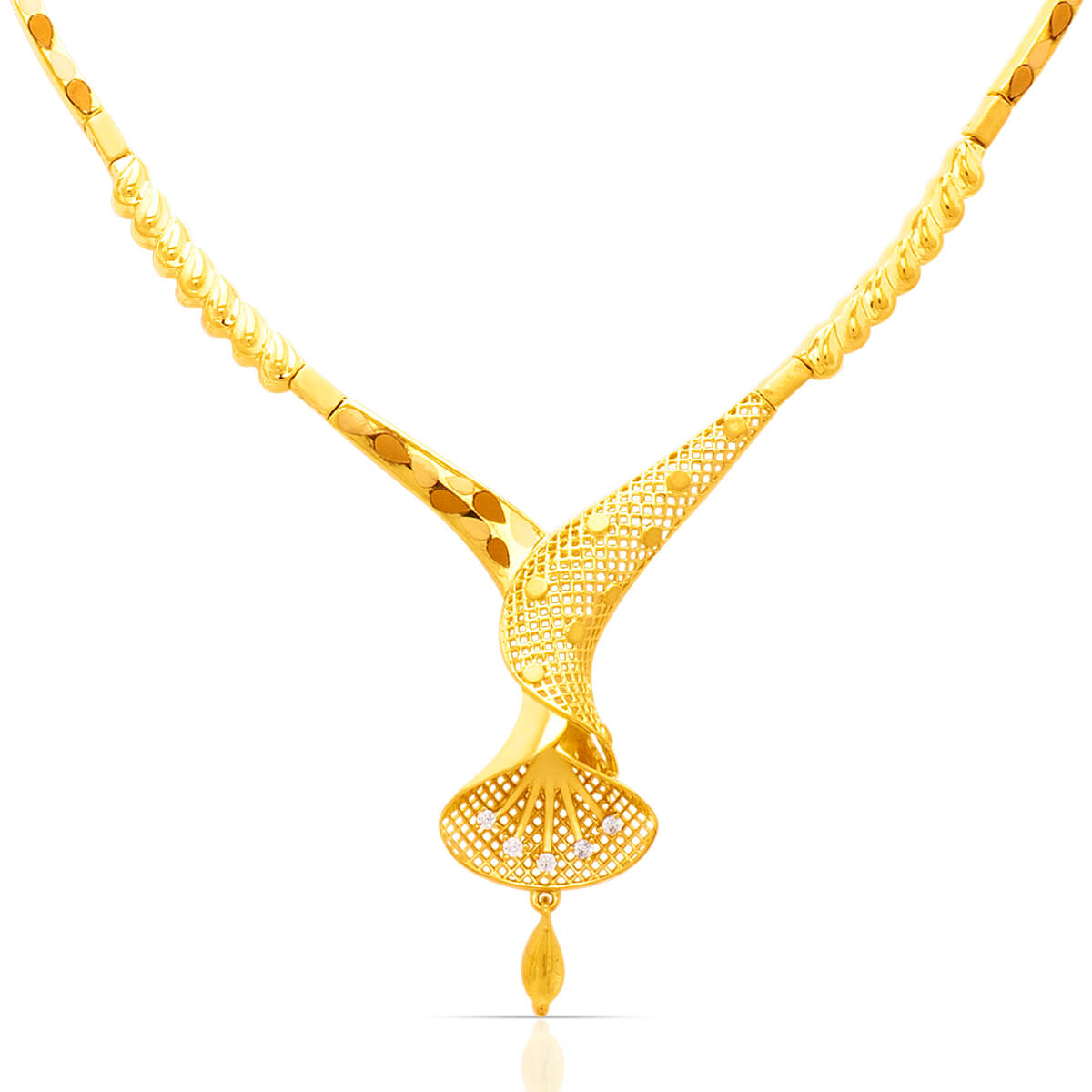Contemporary Grace Gold Short Necklace