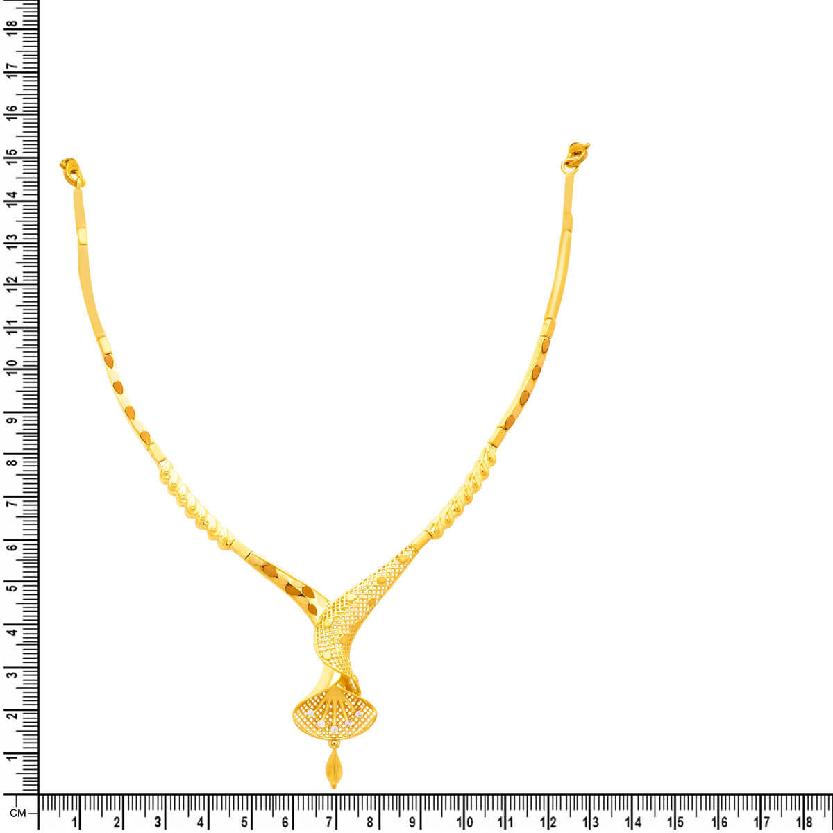 Contemporary Grace Gold Short Necklace