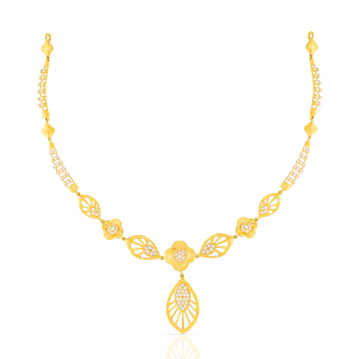 Graceful Radiance Gold Short Necklace
