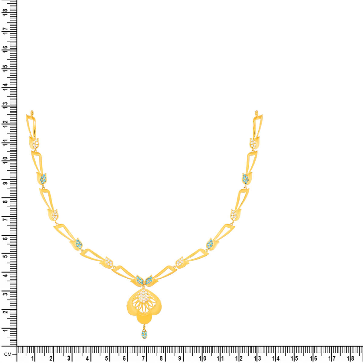 Modern Petal Charm Gold Short Necklace