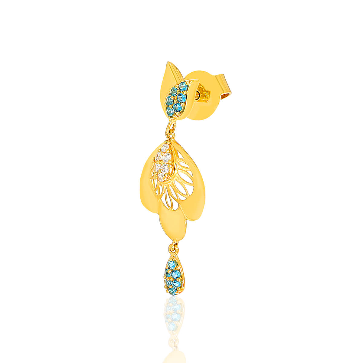 Modern Petal Charm Gold Short Necklace