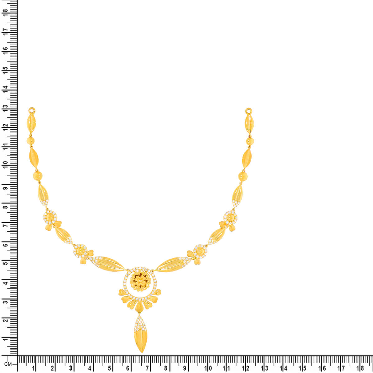 Petite Floral Charm Gold Short Necklace