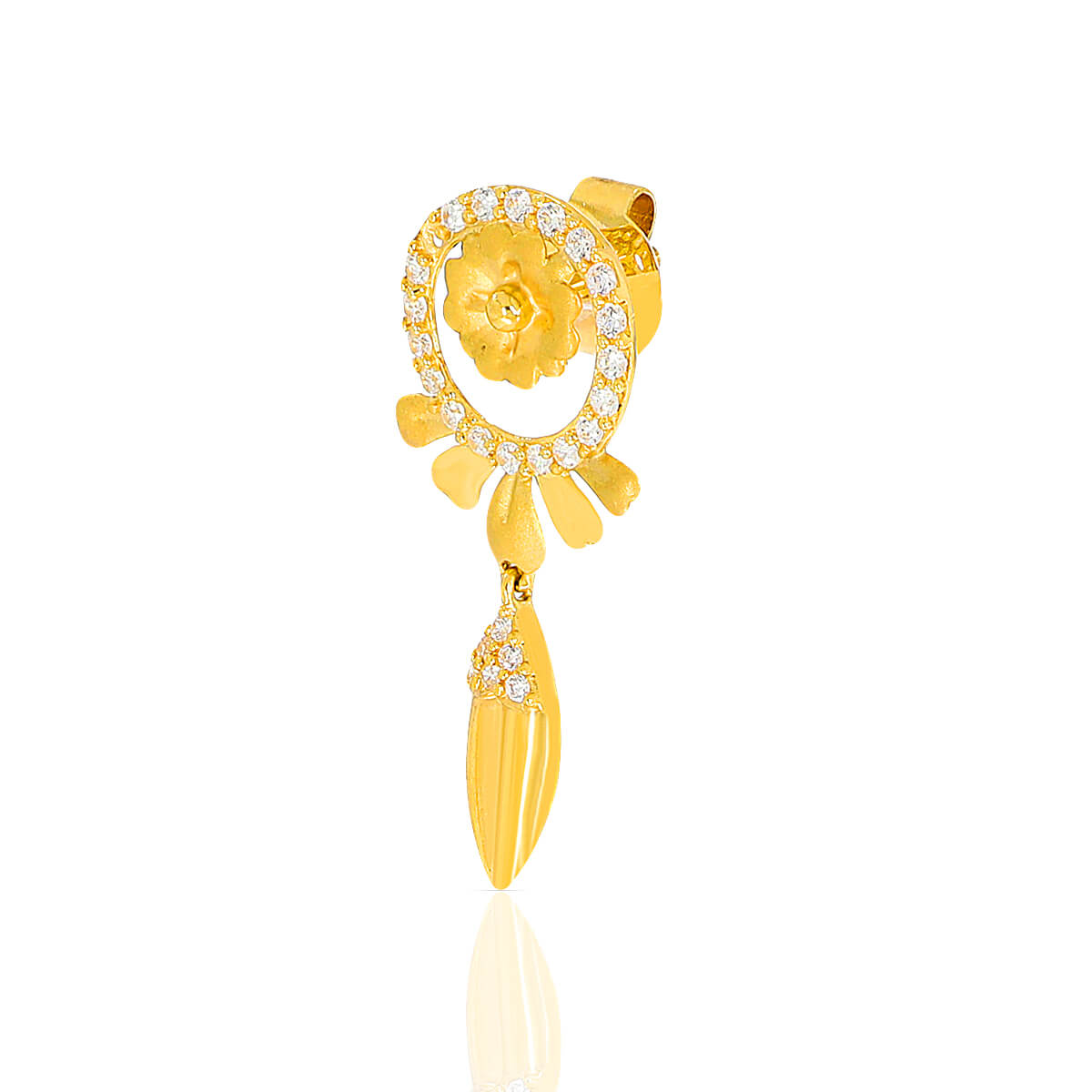 Petite Floral Charm Gold Short Necklace