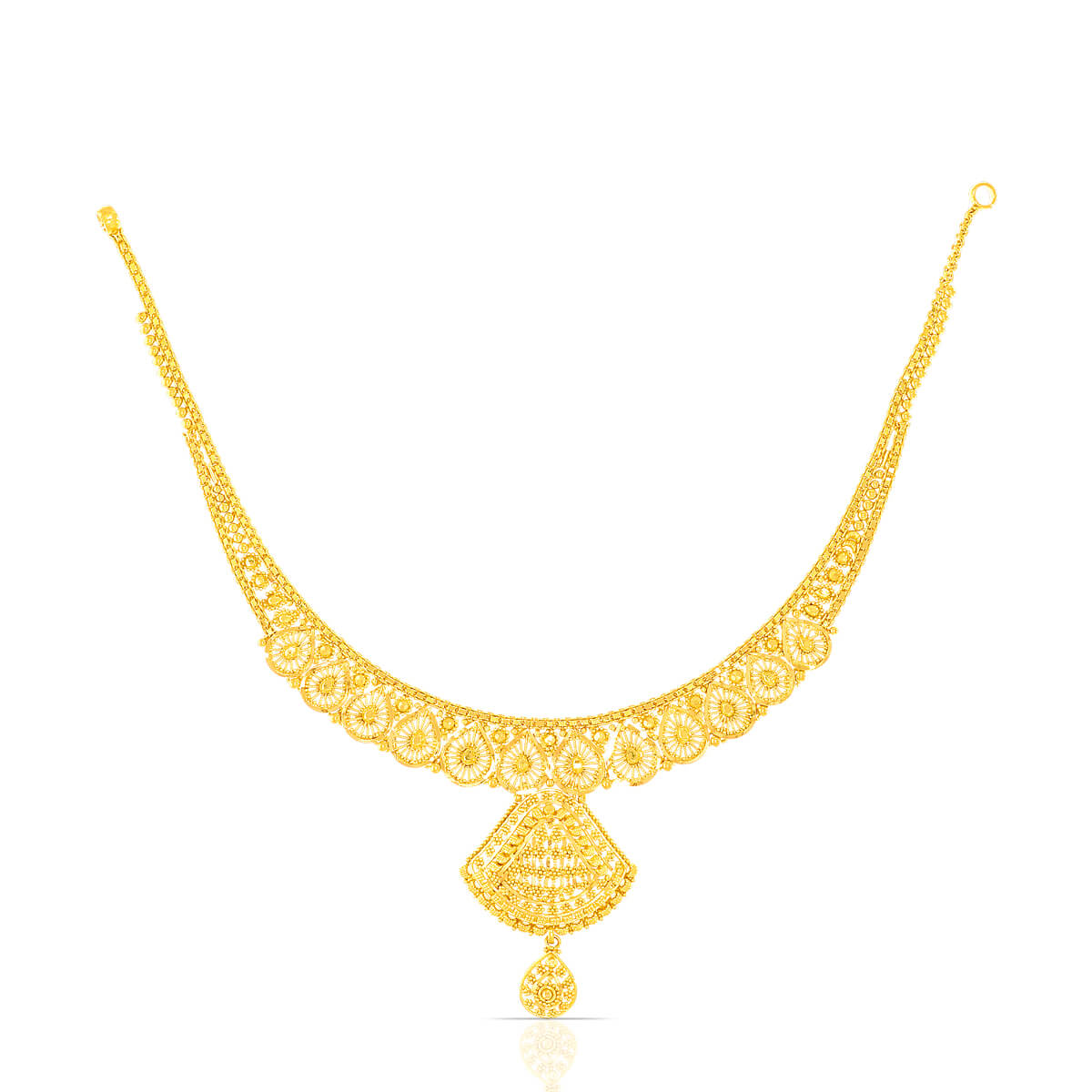 Gold Short Necklace with Classic Elegance