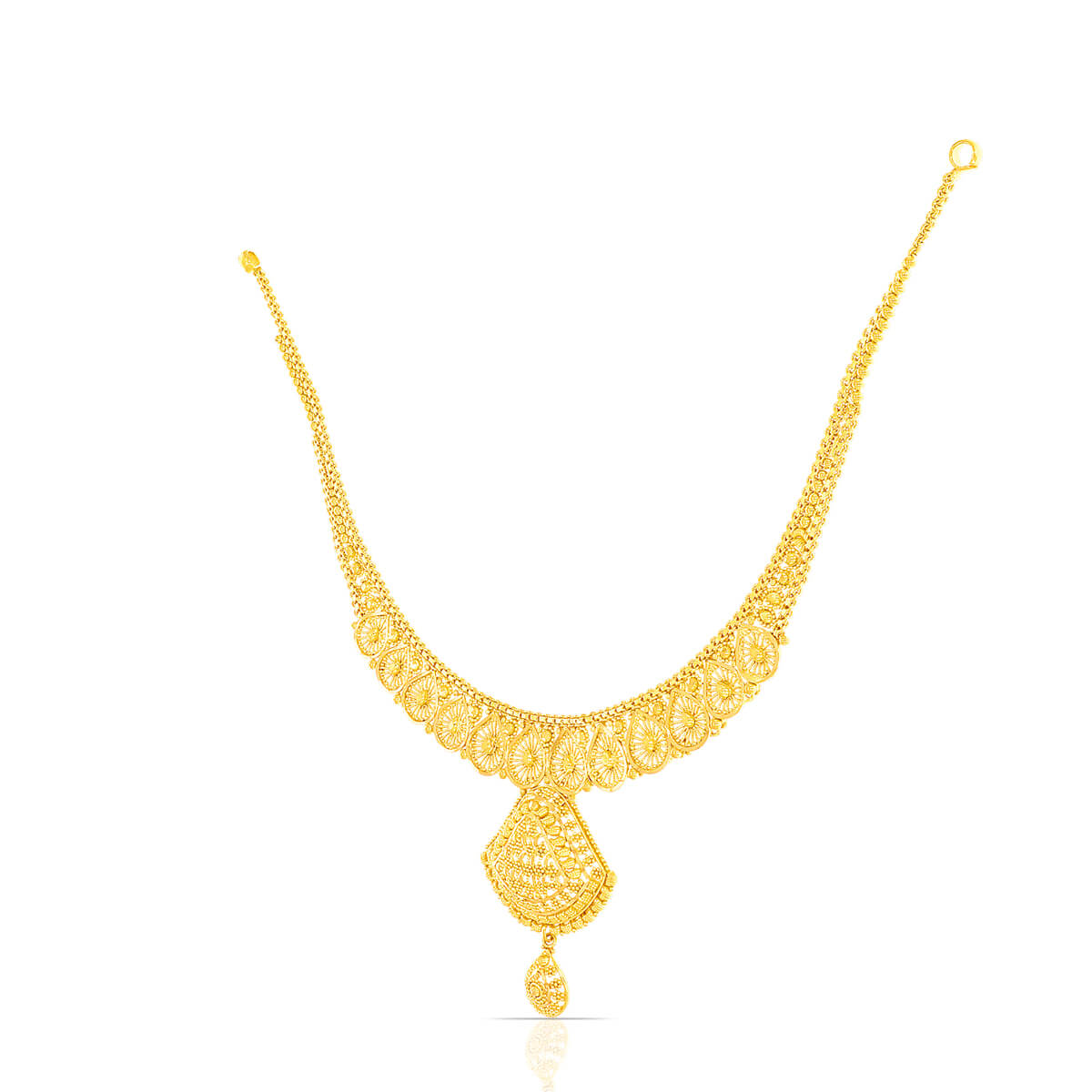 Gold Short Necklace with Classic Elegance