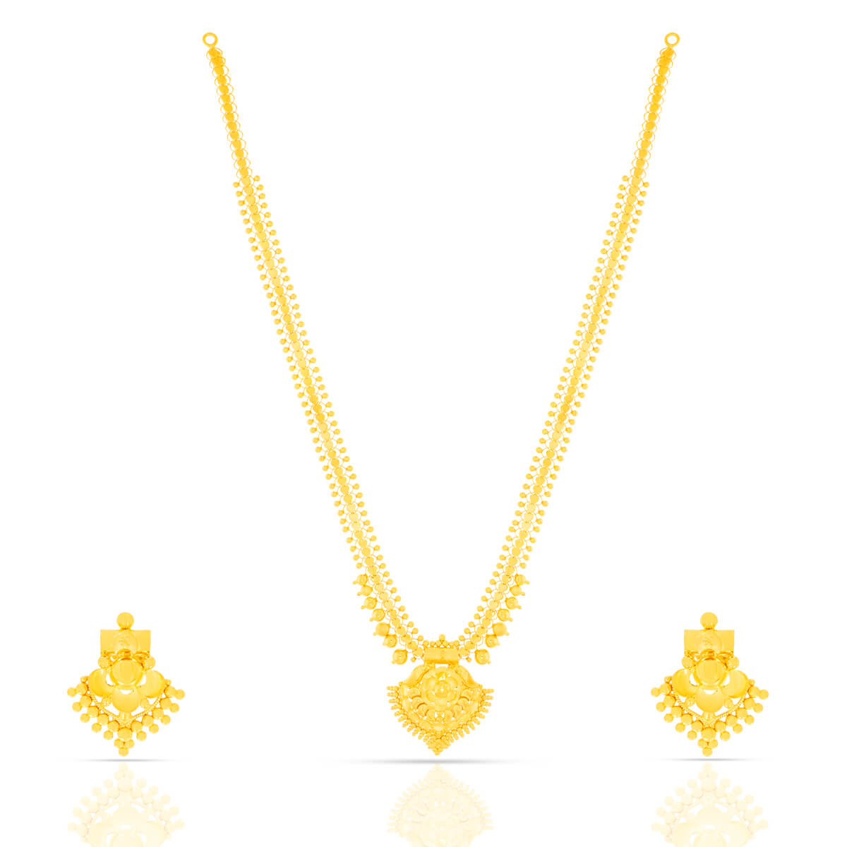 Long Gold Necklace with Dainty Glow