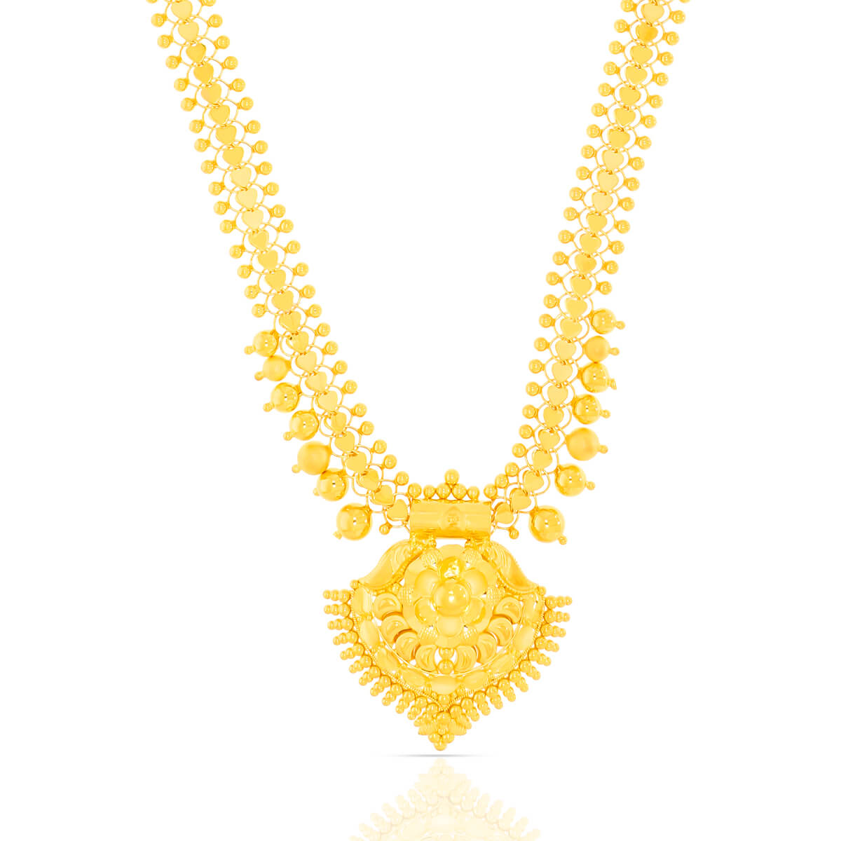 Long Gold Necklace with Dainty Glow