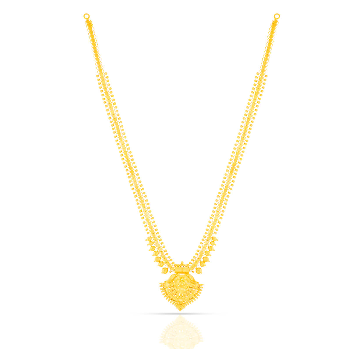 Long Gold Necklace with Dainty Glow