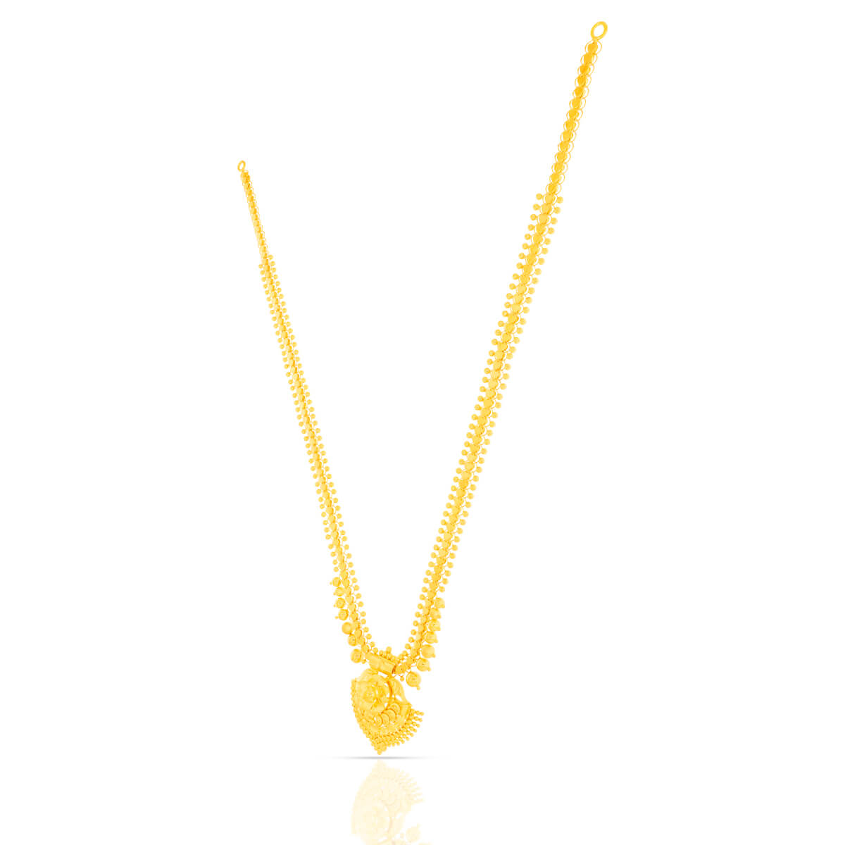 Long Gold Necklace with Dainty Glow