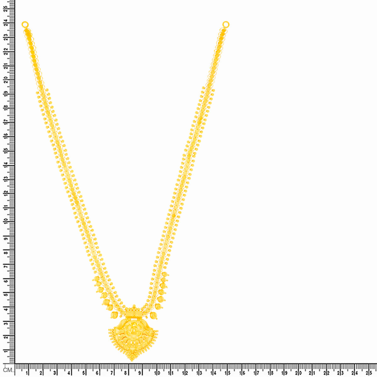 Long Gold Necklace with Dainty Glow