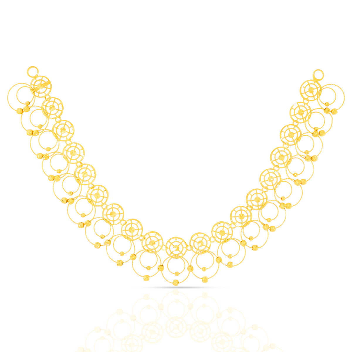Soft Lustre 22K Gold Orb Short Necklace Set