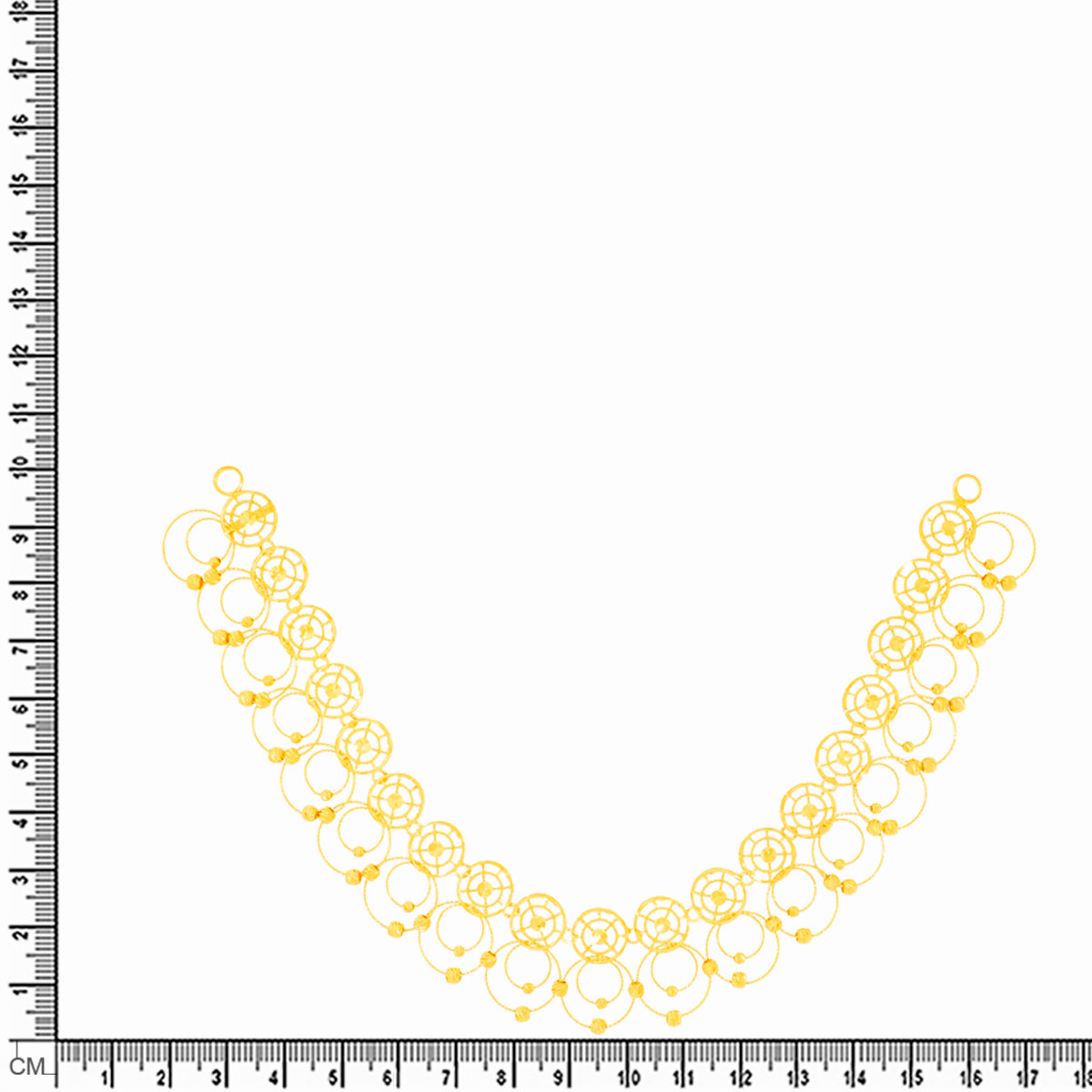Soft Lustre 22K Gold Orb Short Necklace Set