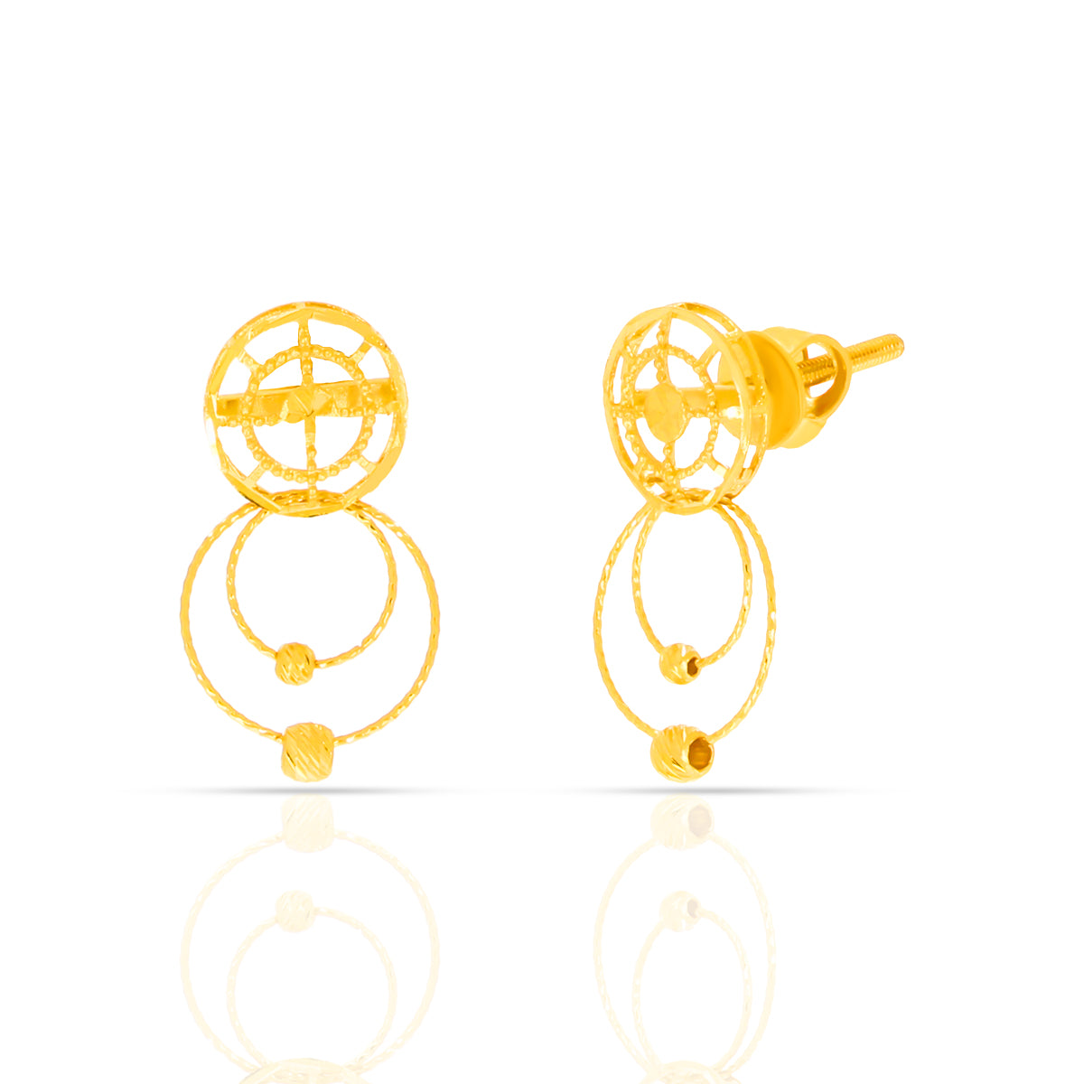 Soft Lustre 22K Gold Orb Short Necklace Set