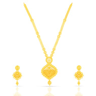 Gleaming Graceful Long Gold Necklace