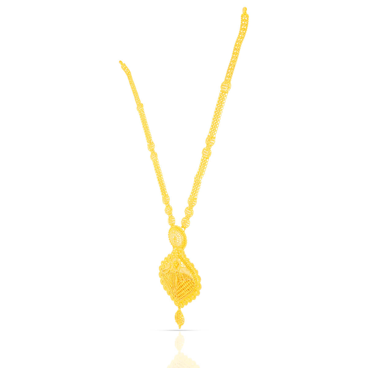 Gleaming Graceful Long Gold Necklace