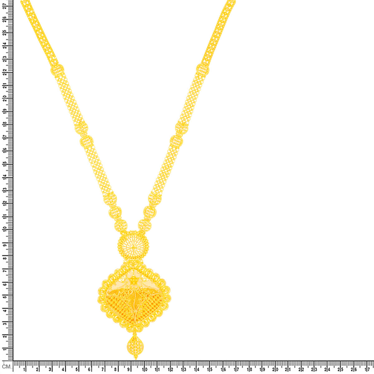 Gleaming Graceful Long Gold Necklace