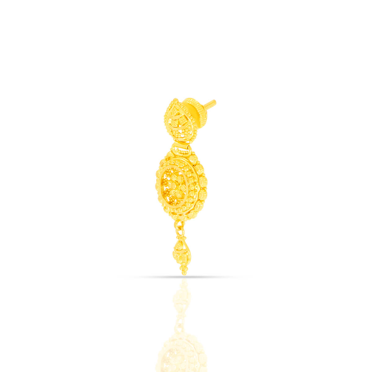 Gold Short Necklace with Elegant Bloom