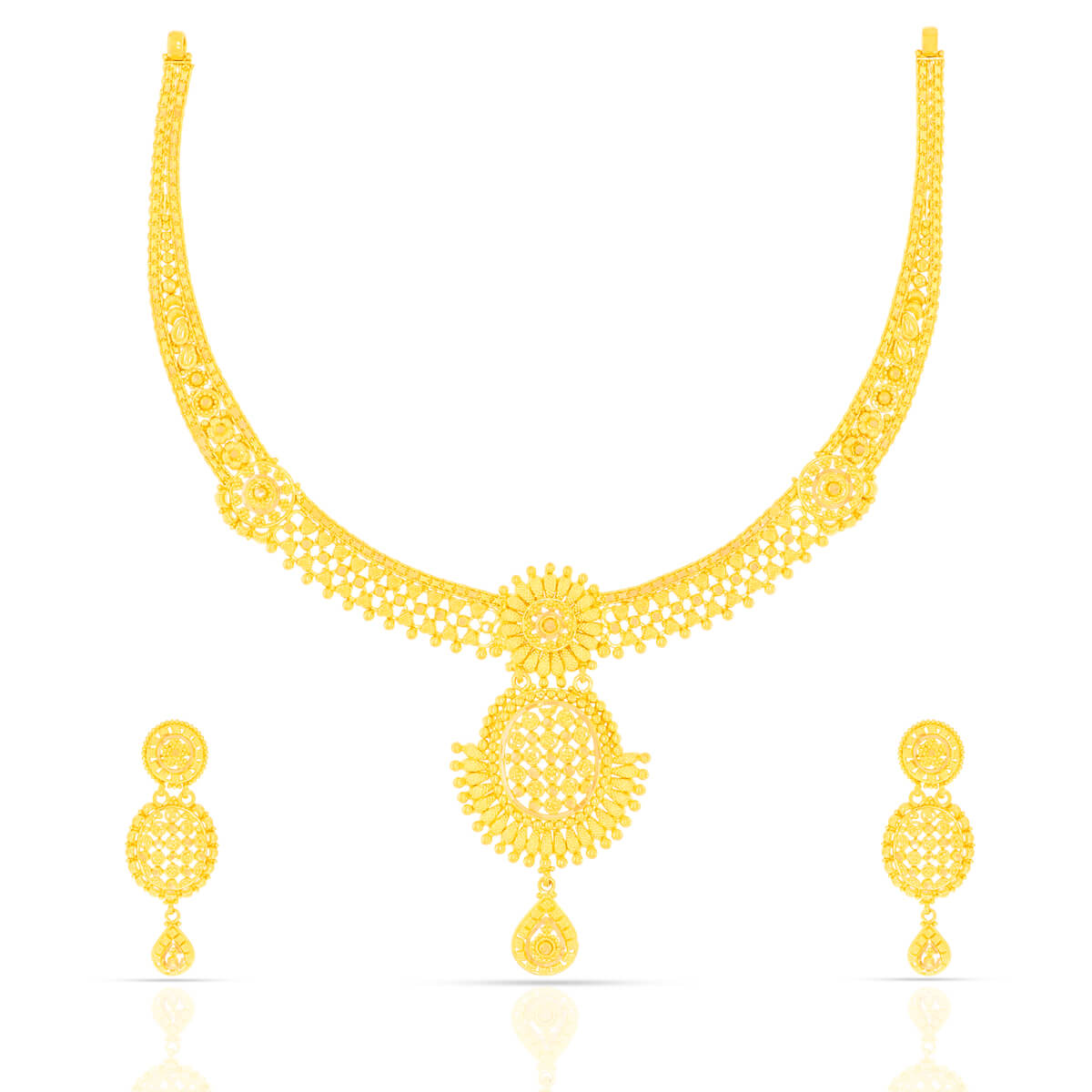 Majestic Elegance Gold Short Necklace