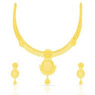 Majestic Elegance Gold Short Necklace