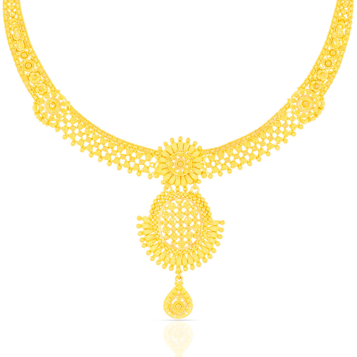 Majestic Elegance Gold Short Necklace