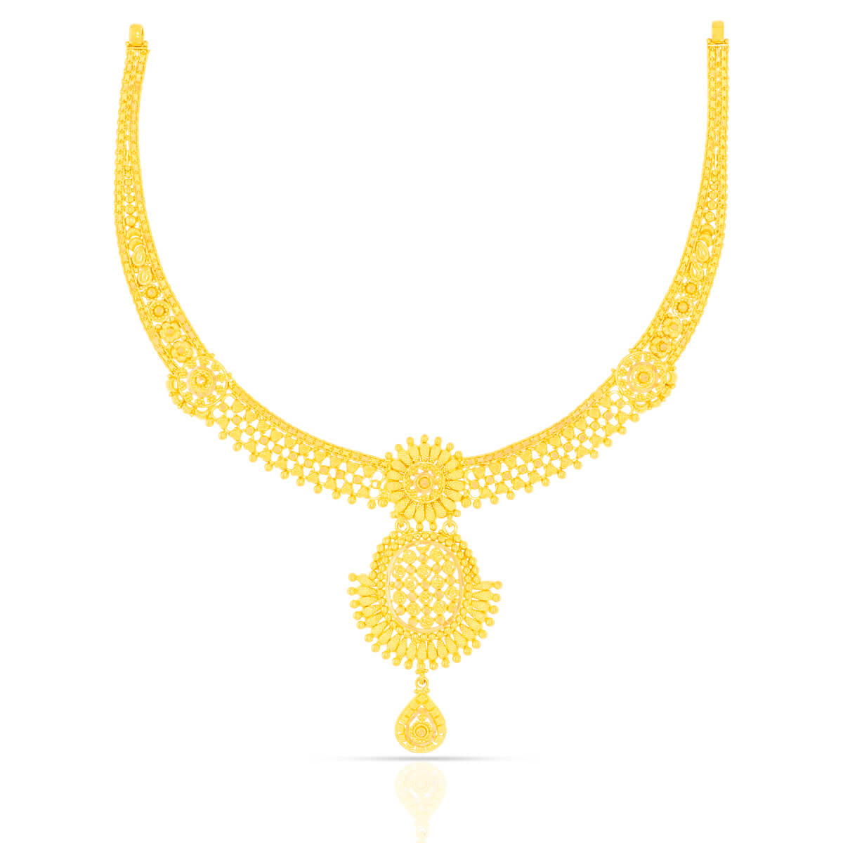 Majestic Elegance Gold Short Necklace