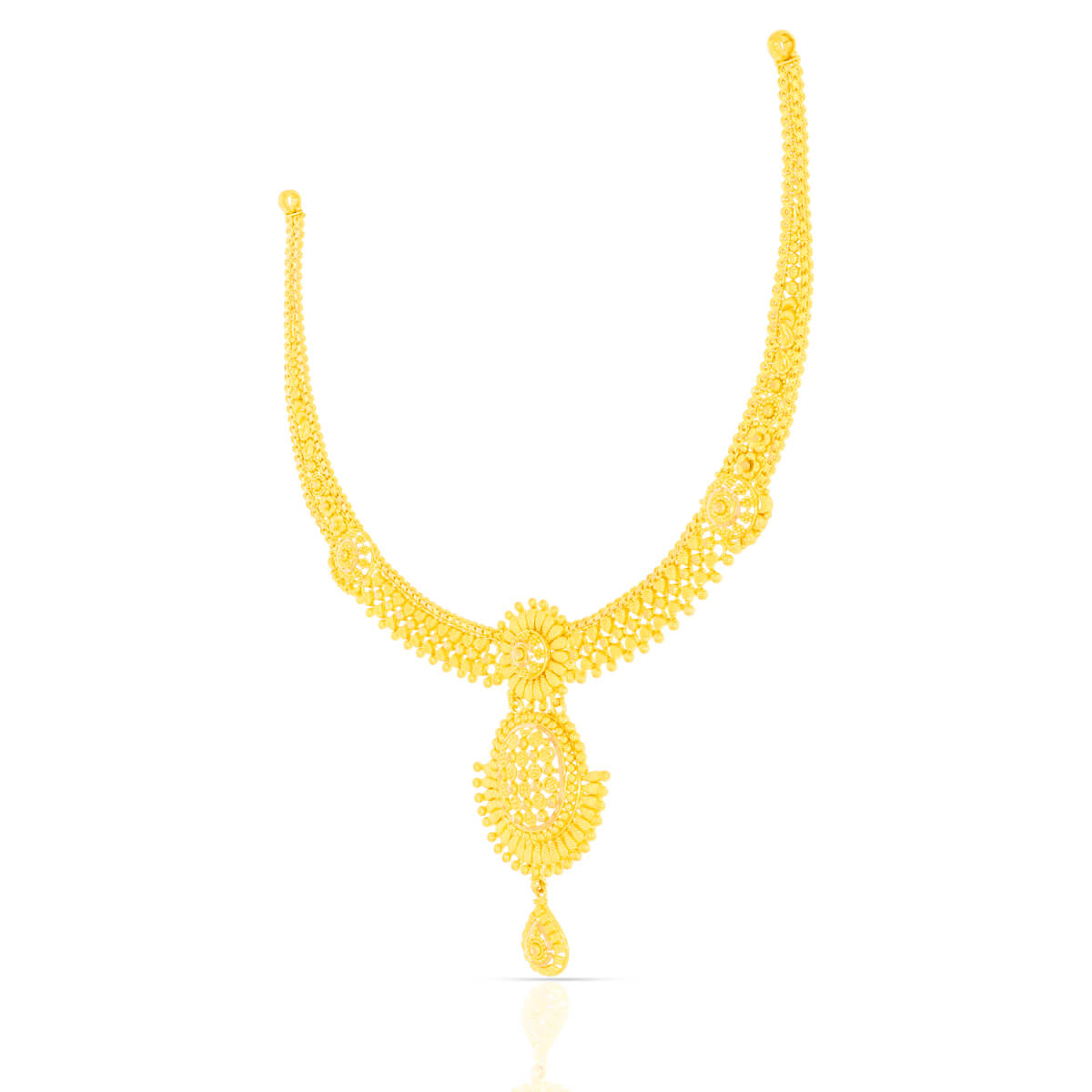 Majestic Elegance Gold Short Necklace