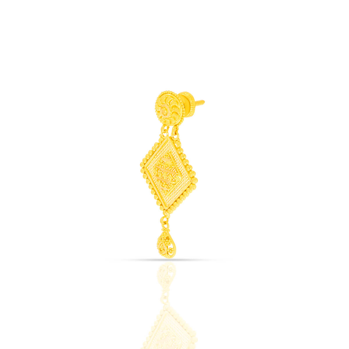 Majestic Gleam Cuboid Gold Short Necklace