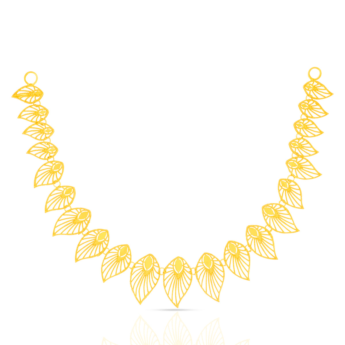 Leaf Jewel Gold Necklace Set