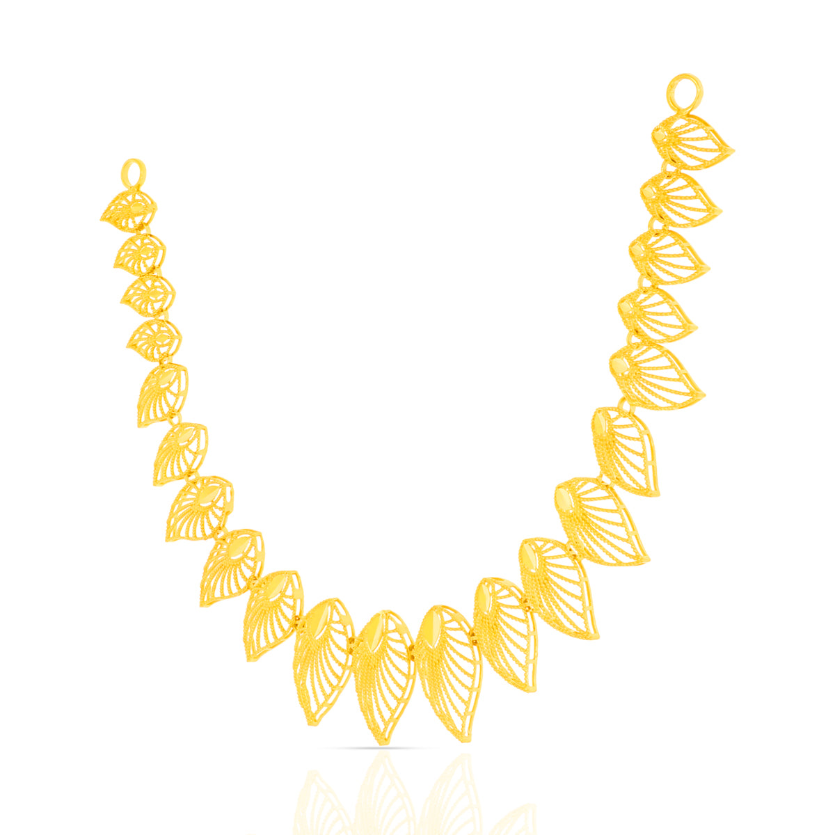 Leaf Jewel Gold Necklace Set