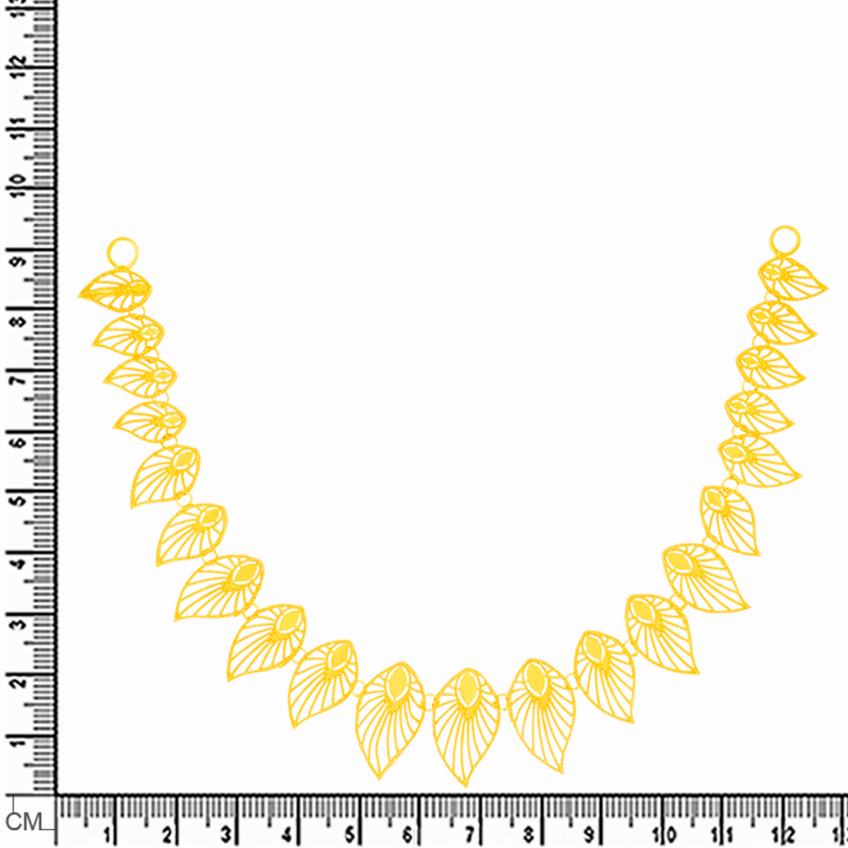 Leaf Jewel Gold Necklace Set