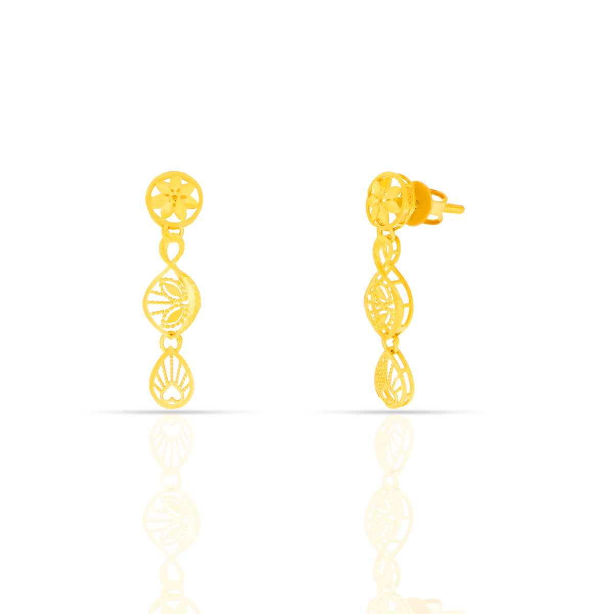 Graceful Gold Leaf Necklace Set