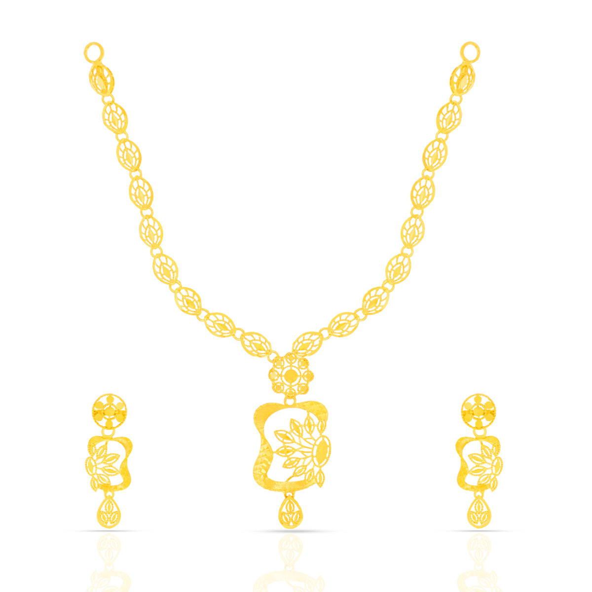 Golden Evergreen Necklace Set