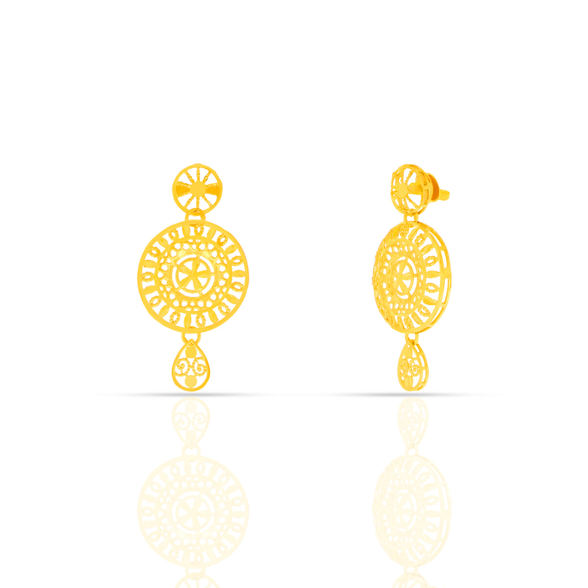 Radiant Round Gold Necklace Set