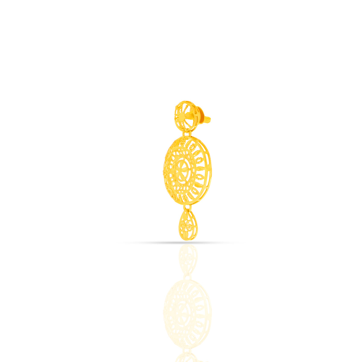 Radiant Round Gold Necklace Set