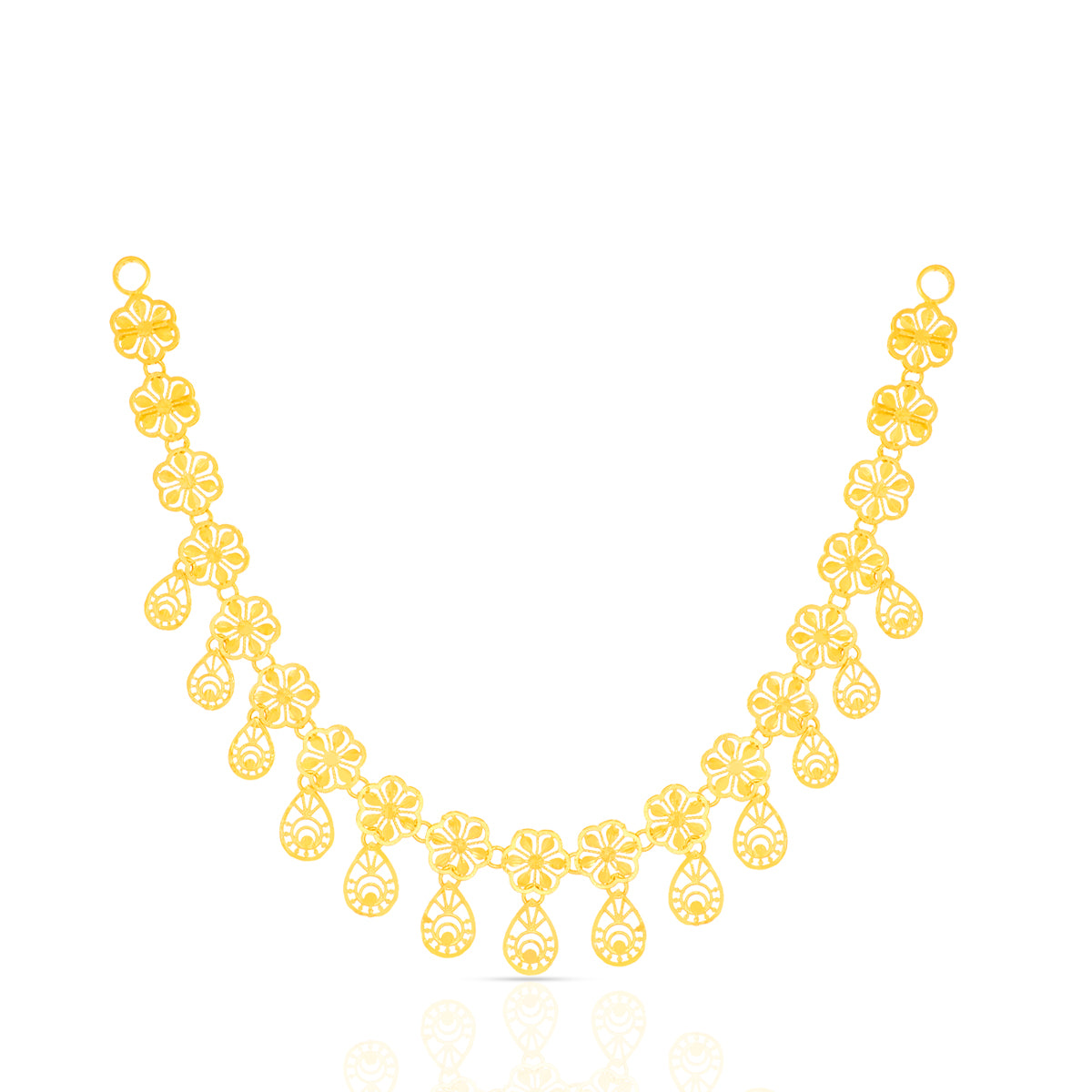 Golden Floral Charm Gold Necklace Set