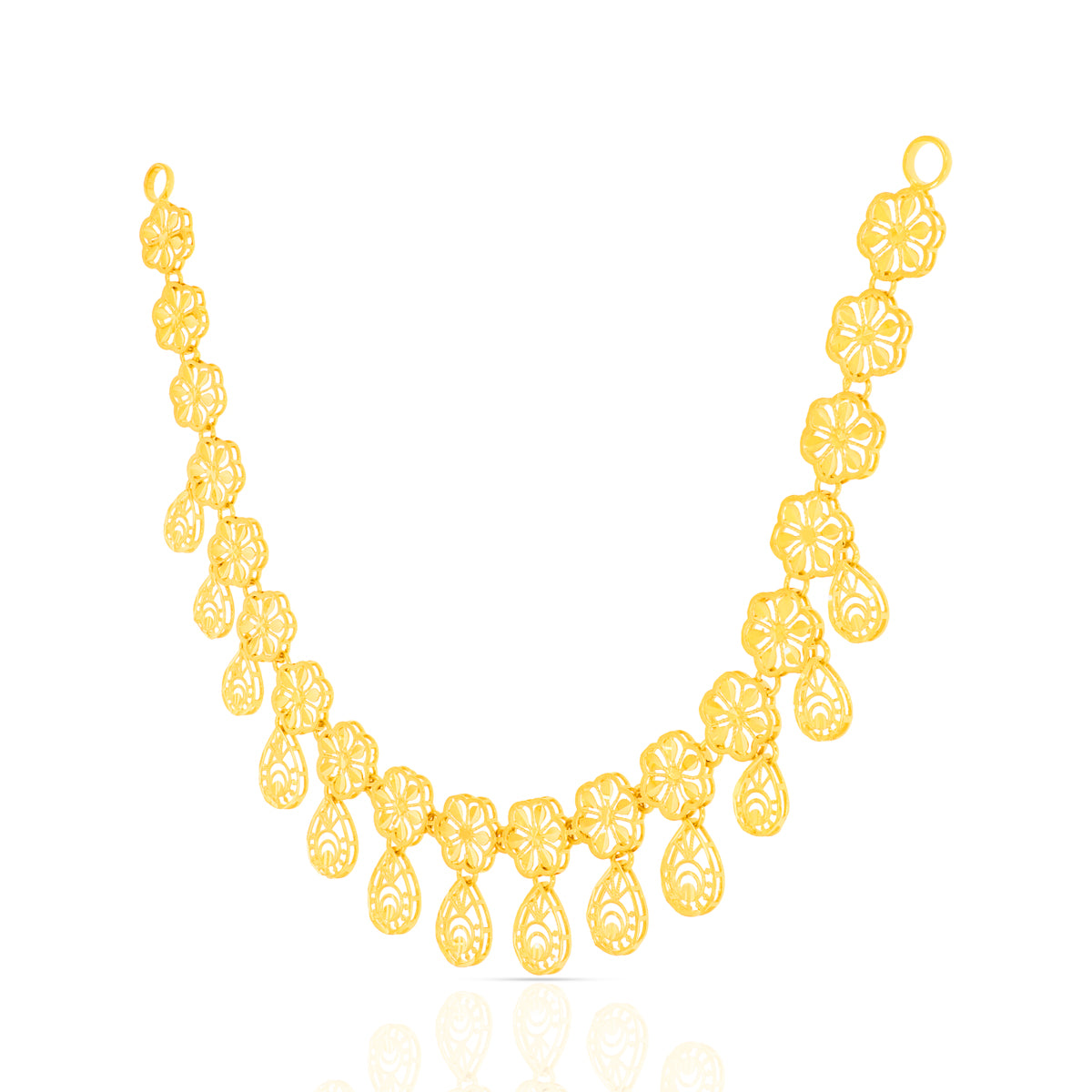 Golden Floral Charm Gold Necklace Set
