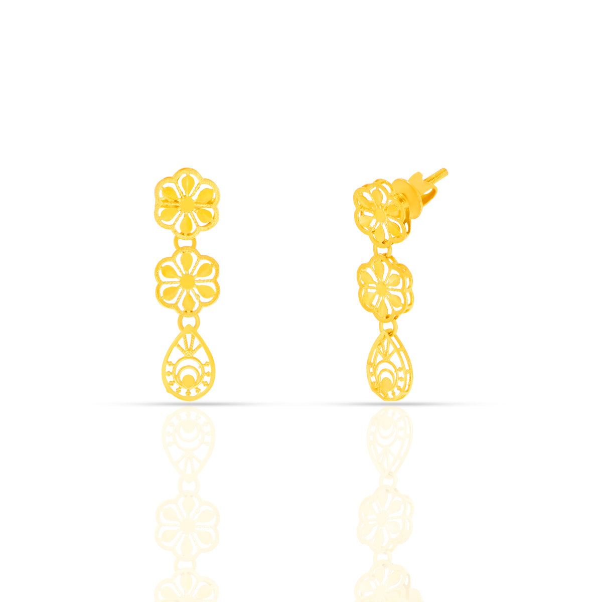 Golden Floral Charm Gold Necklace Set