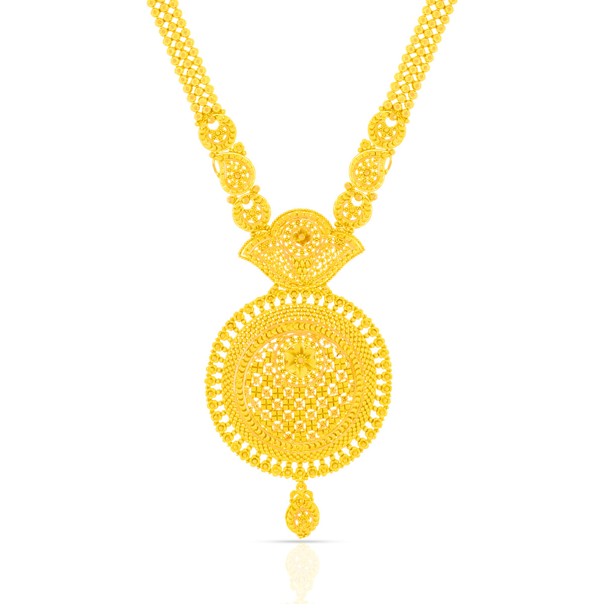 Glowing Elegance Gold Necklace Set