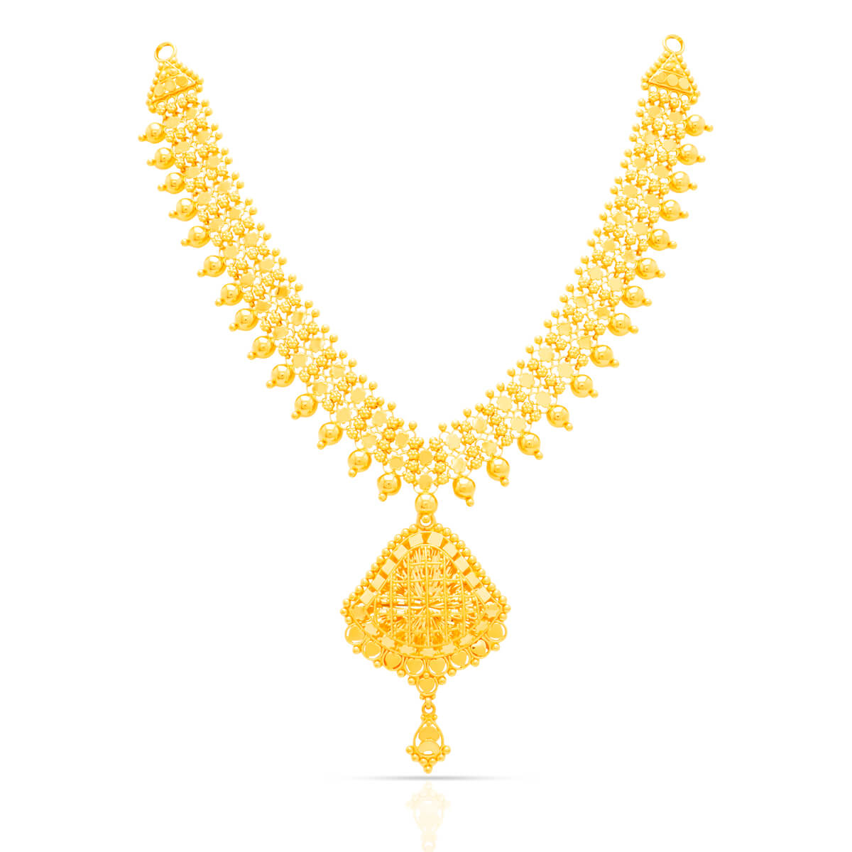 Classic Triad Elegance Gold Short Necklace