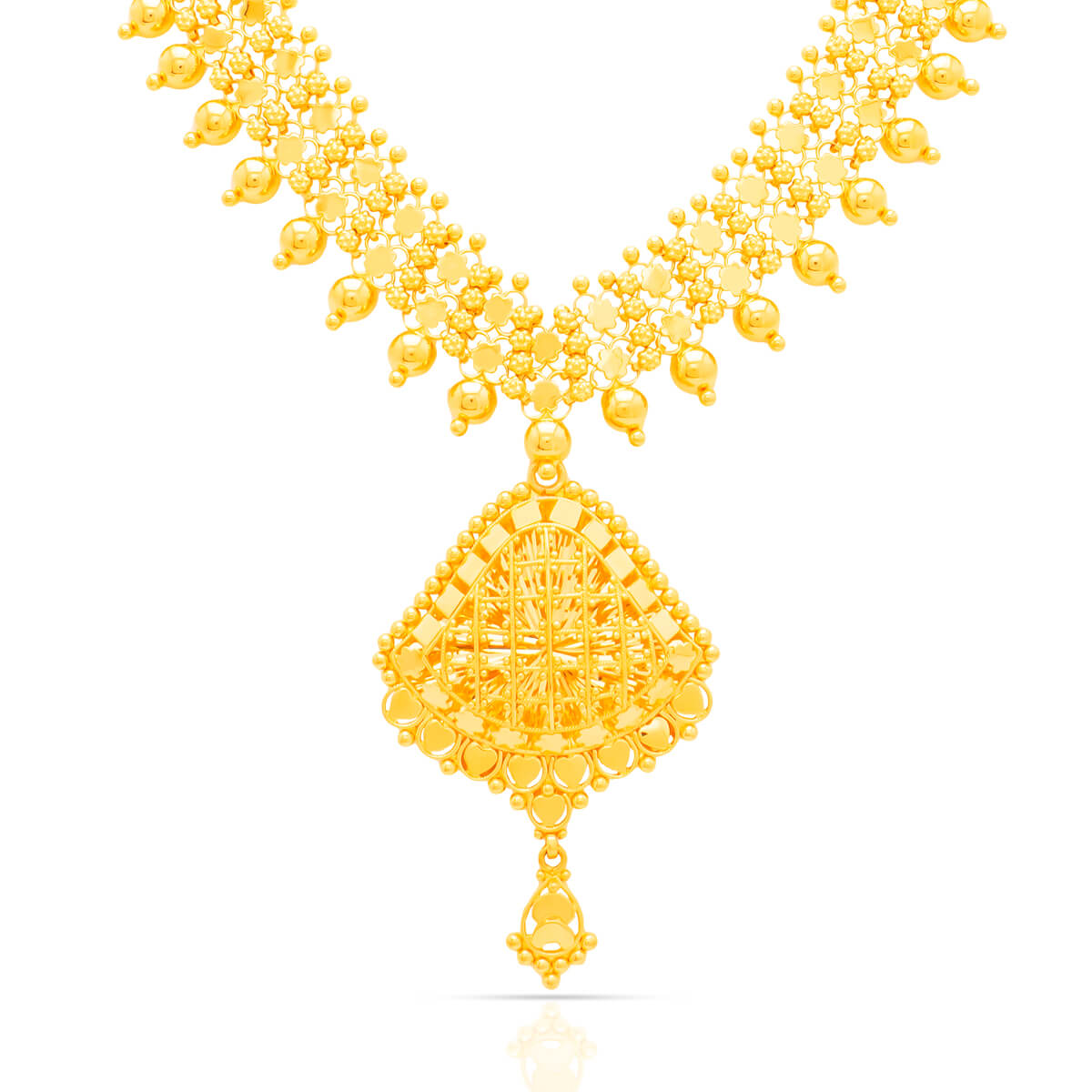 Classic Triad Elegance Gold Short Necklace