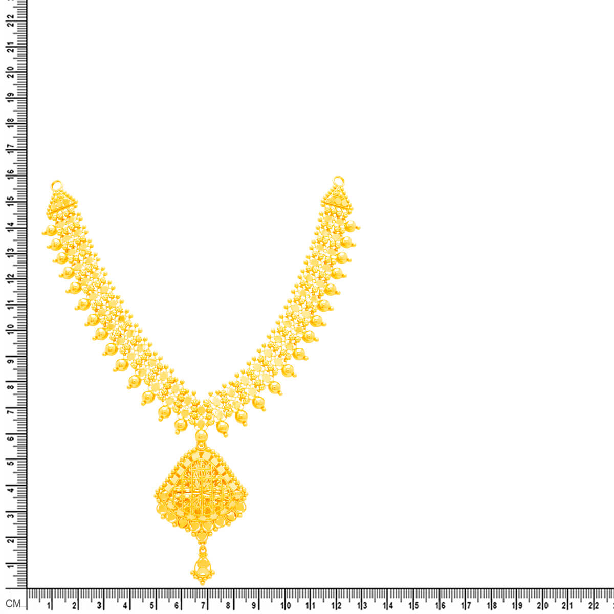 Classic Triad Elegance Gold Short Necklace