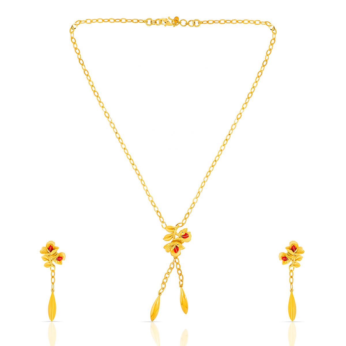 Blossom Charm Gold Short Necklace