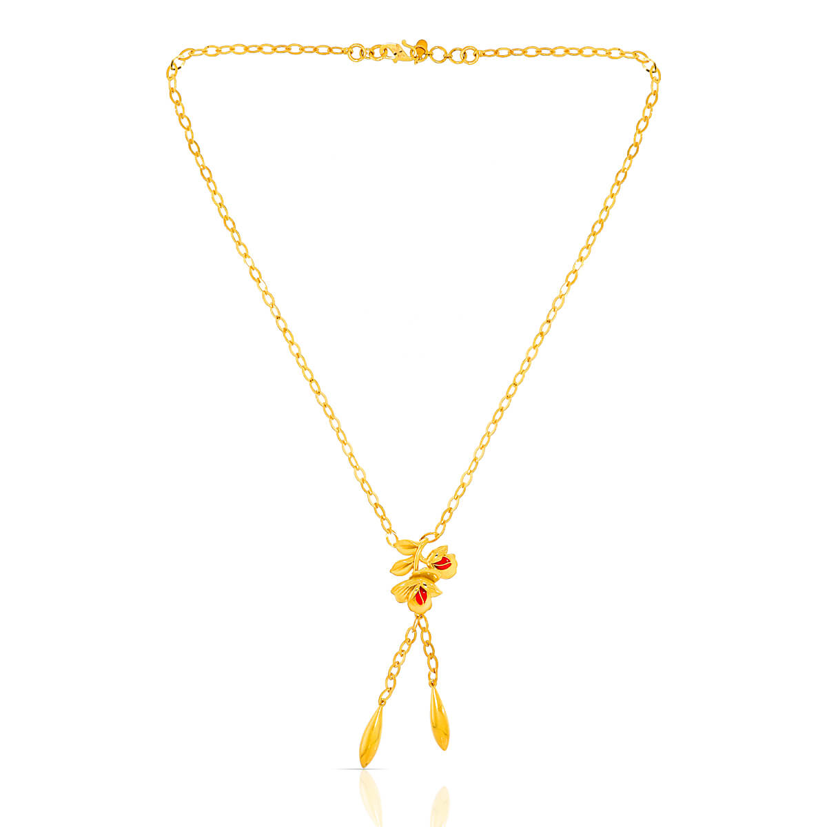 Blossom Charm Gold Short Necklace