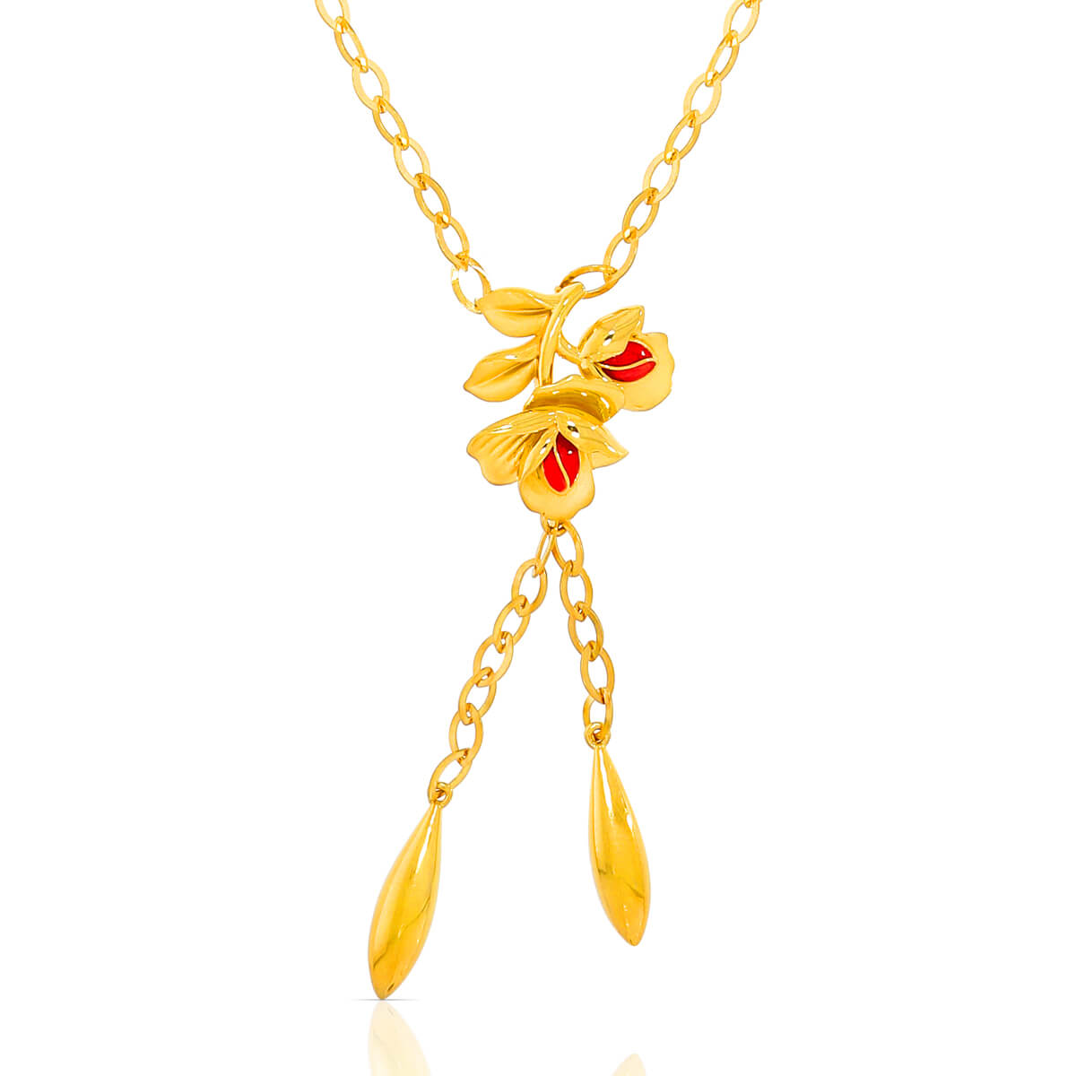 Blossom Charm Gold Short Necklace