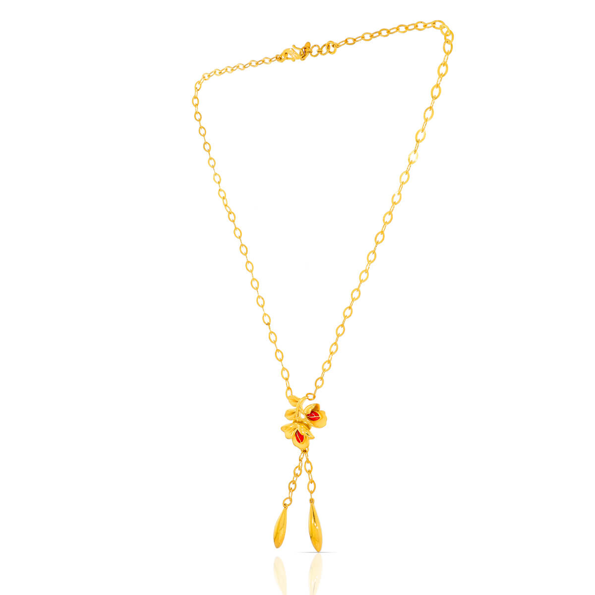 Blossom Charm Gold Short Necklace