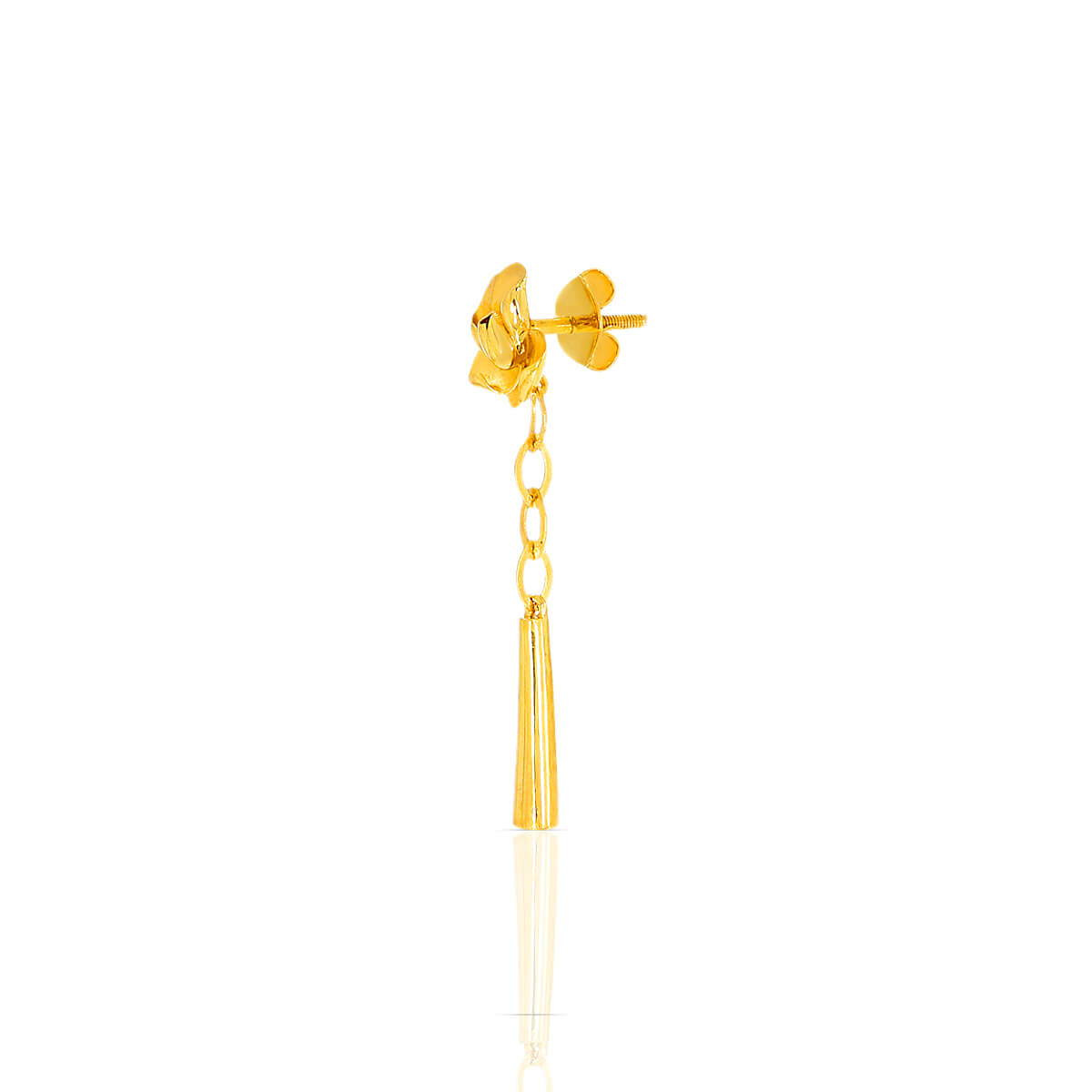 Floral Gold Short Necklace With Minimalist Charm