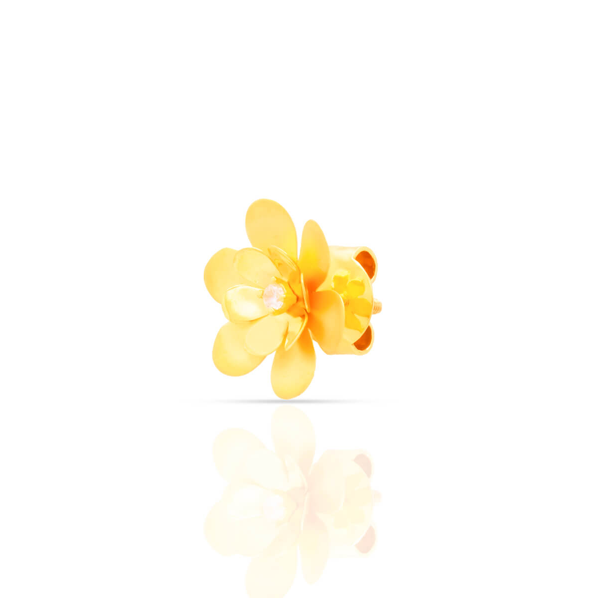 Exclusive Floral Charm Gold Short Necklace