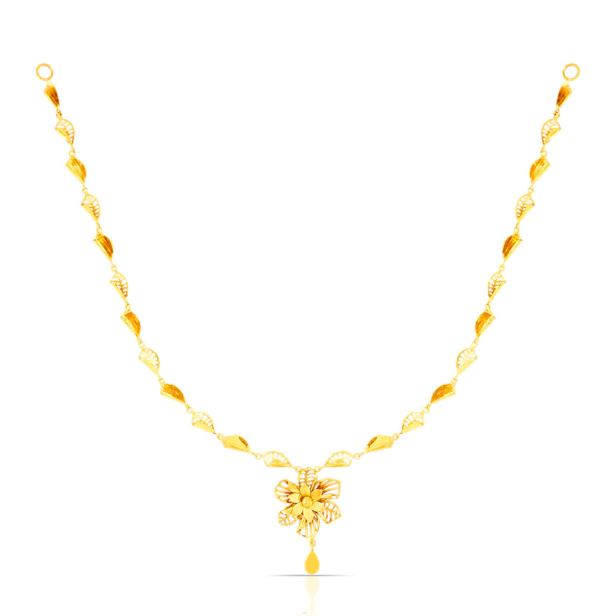 Radiant Blossom Gold Short Necklace