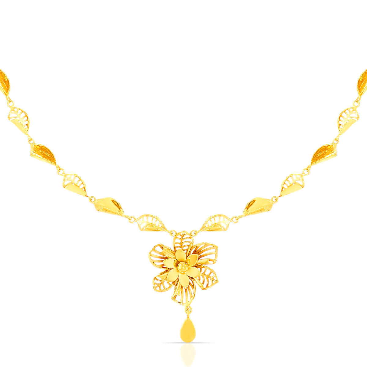 Radiant Blossom Gold Short Necklace