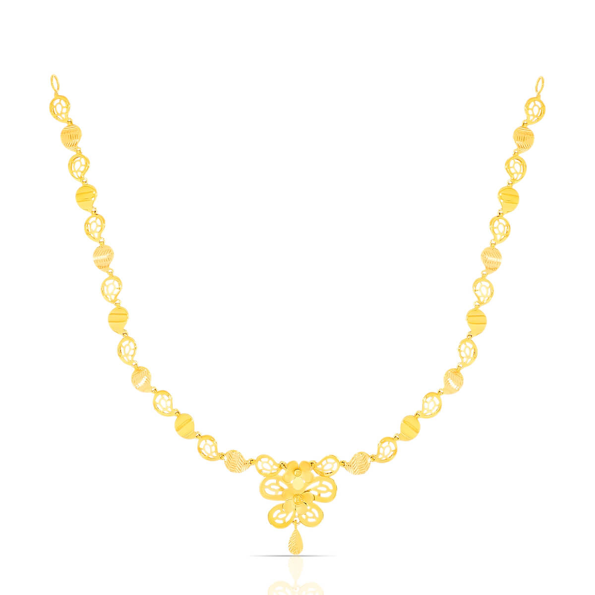 Glorious Blossom Gold Short Necklace